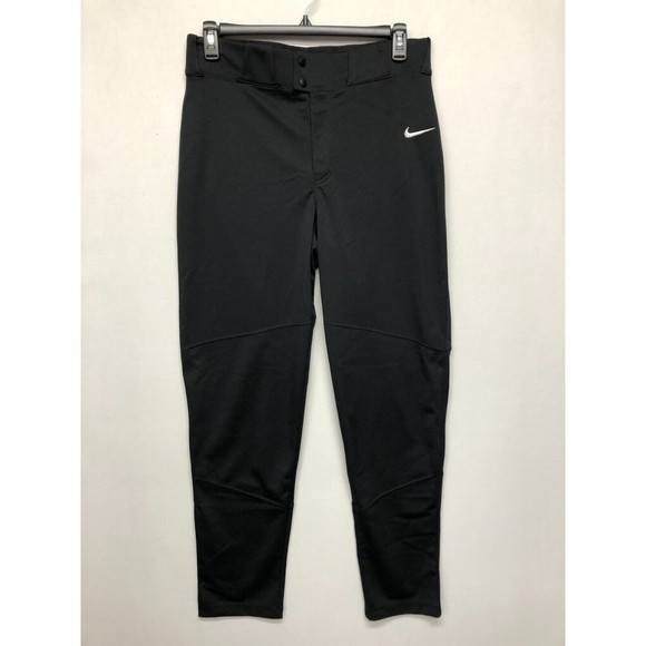 NWT Nike Men Baseball Engineered Polyester Pants Size Large Black M101 -18 - Picture 1 of 16